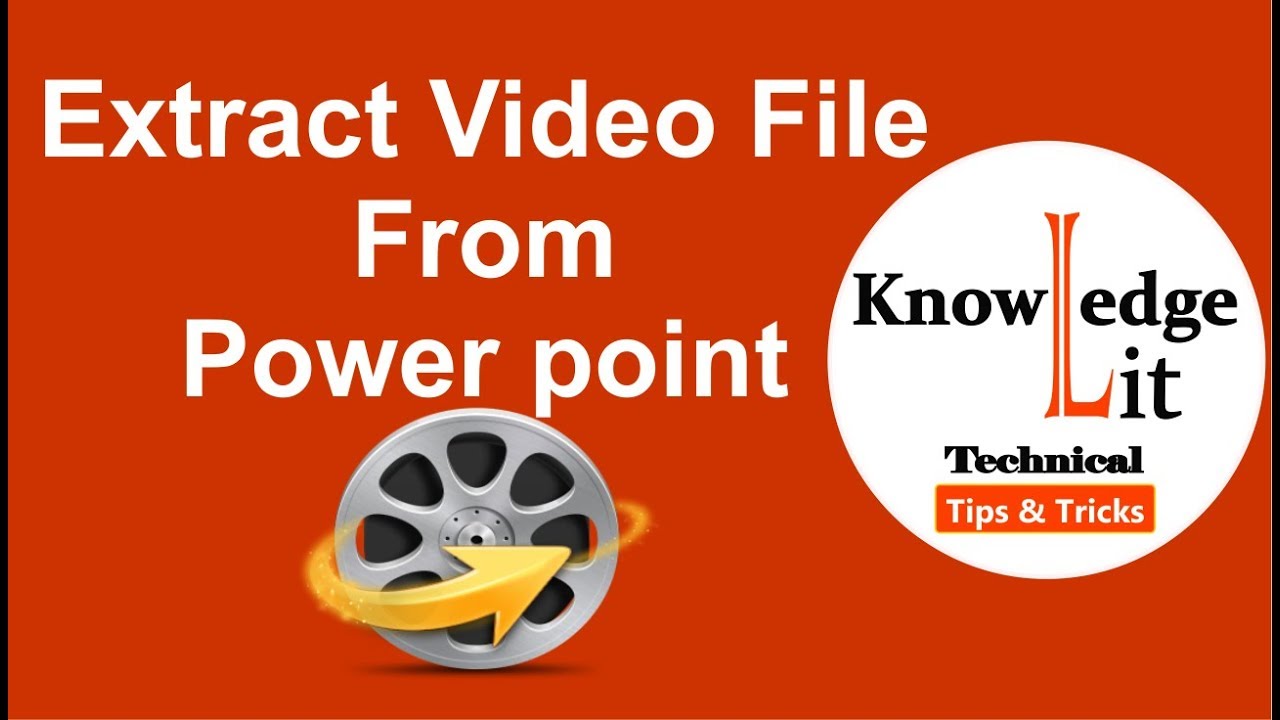 how to extract an embedded video from a powerpoint presentation