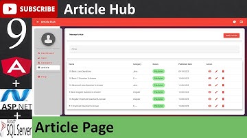 9. Article Hub - Article Page (Angular, Asp.net - C#, MSSQL Database, JWT Token)
