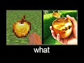Minecraft wait what meme part 163 (realistic gold apple)
