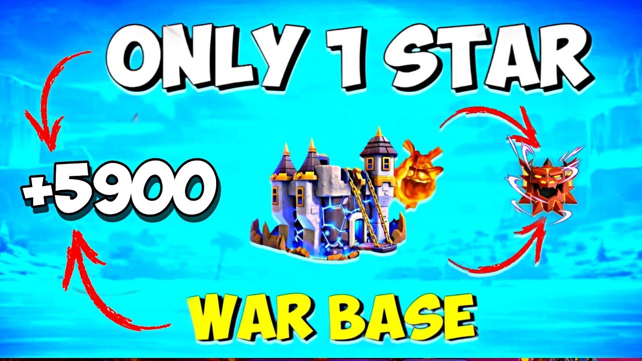 5700 - 5900 trophy ( TOWNHALL 18) UPDATED NEWTH18 only  1* STAR PUSH  War Base Base Link 
