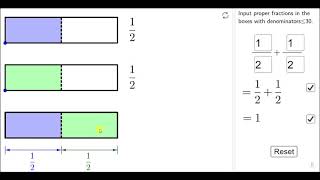 Add fractions with like denominator using area model (Y5W) | IXL skill | Sir Abid Kazmi | QBHS