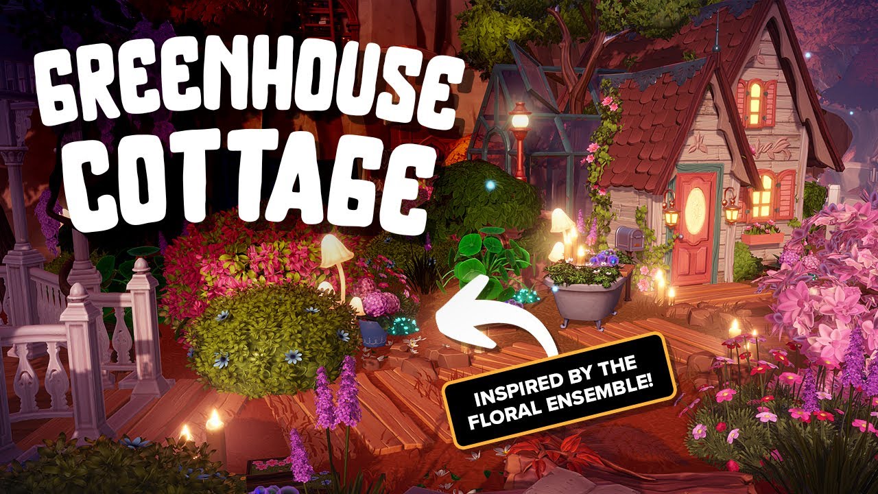 Декорирование сказочного коттеджа-теплицы, вдохновлённого цветочным ансамблем | Disney Dreamlight...