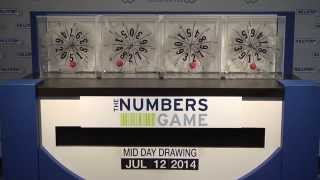 Midday Numbers Game Drawing: Saturday, July 12, 2014