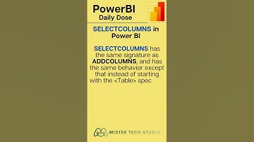SELECTCOLUMNS in Power BI | PowerBI Desktop | #powerbi #daxfunctions #powerbishorts