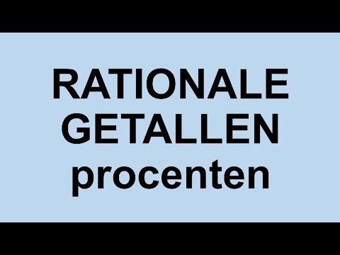 Video: Zijn procenten rationale getallen?