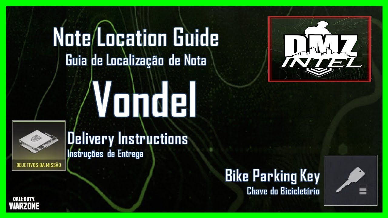DMZ | Vondel Notes | Delivery Instructions | Instruções de Entrega