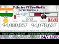 PEWDIEPIE VS T-SERIES | LIVE SUB COUNT | T SERIES VS PEWDIEPIE | SUBSCRIBER COUNT LIVE FROM INDIA