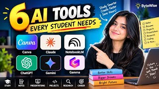 6 Best AI Tools for Students in 2026 | Study, Notes, Projects & Presentations @Learnbytewise 