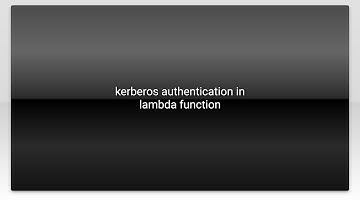 kerberos authentication in lambda function