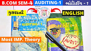 B.Com SEM 4 Auditing 1 Gujarat University Most IMP theory
