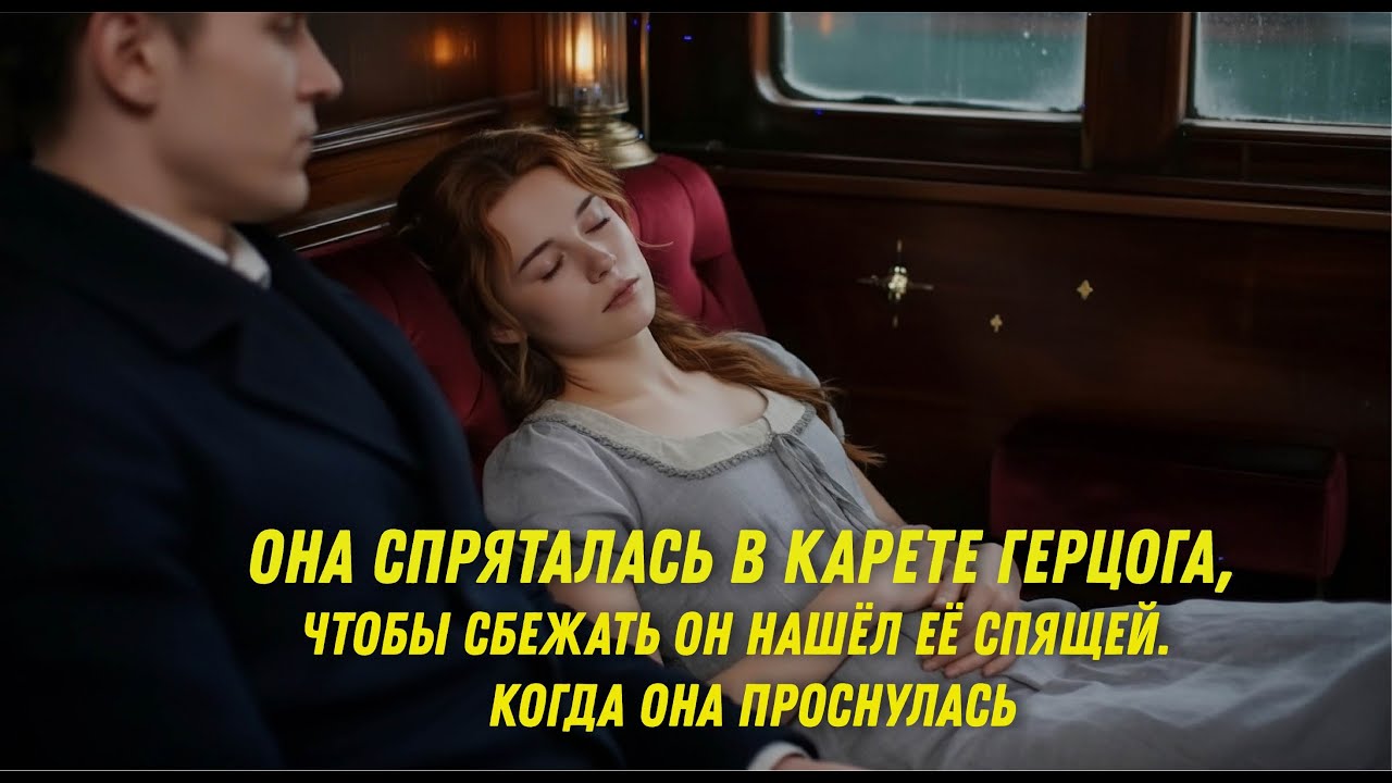 ОНА СПРЯТАЛАСЬ В КАРЕТЕ ГЕРЦОГА, ЧТОБЫ СБЕЖАТЬ—ОН НАШЁЛ ЕЁ СПЯЩЕЙ  КОГДА ОНА ПРОСНУЛАСЬ