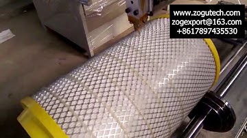 Horizontal glue machine for air filter