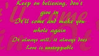 Rascal Flatts Unstoppable Lyrics.
