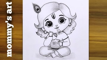 Little Krishna Beautiful Drawing Step By Step | Krishna Ji Drawing Easy @SuvarnaGupta-ie1bu