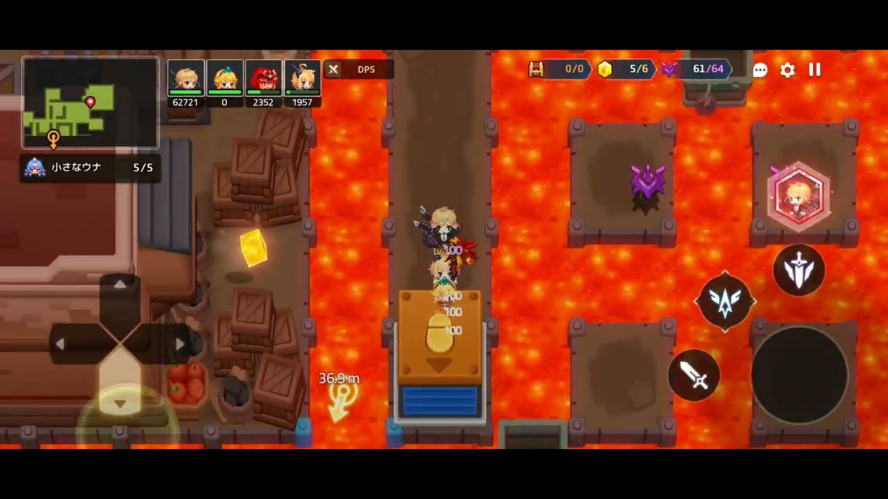 ガーディアンテイルズ（ガデテル）ワールド22-3　スターピース　溶岩パズル