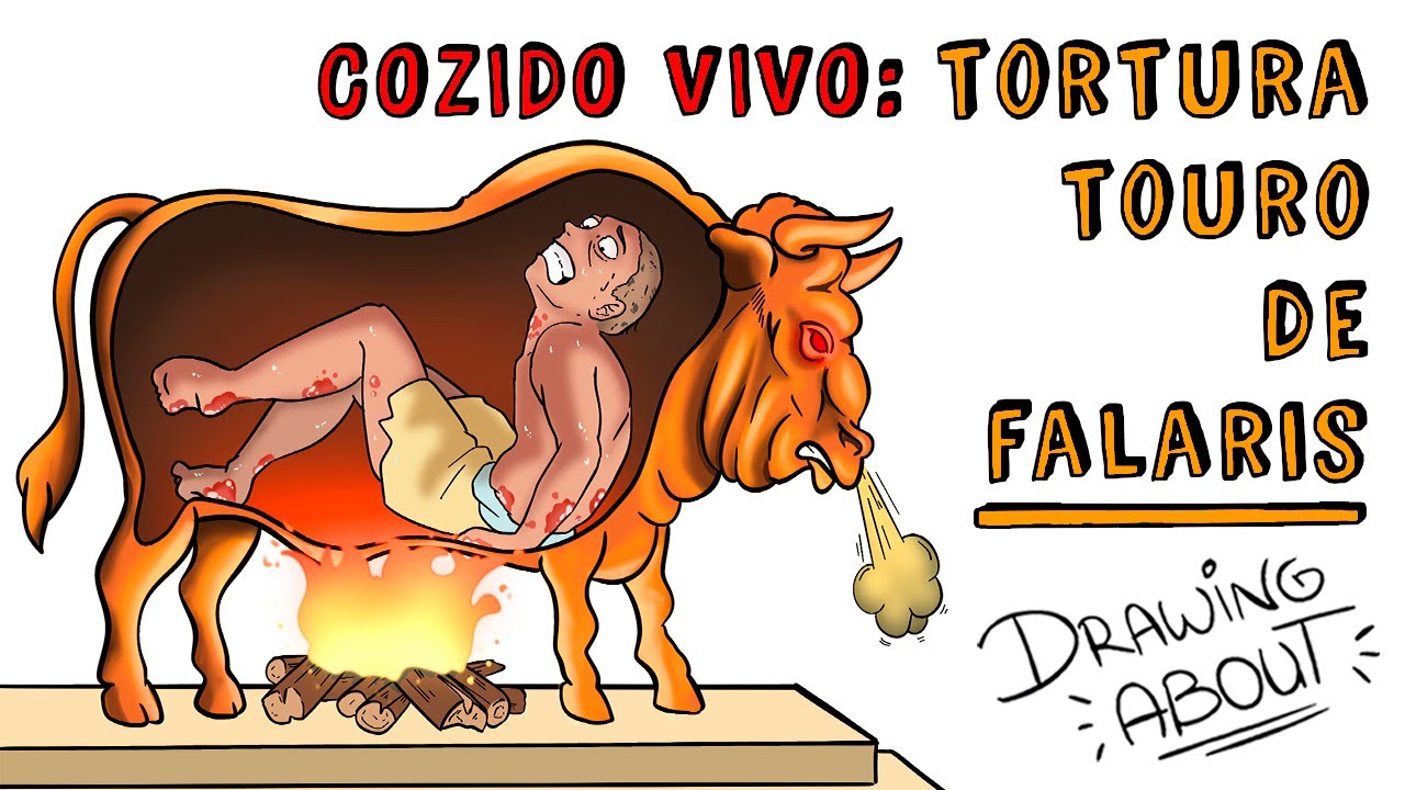 ⁣Tortura Touro de Falaris: Cozido vivo | Draw My Life Português