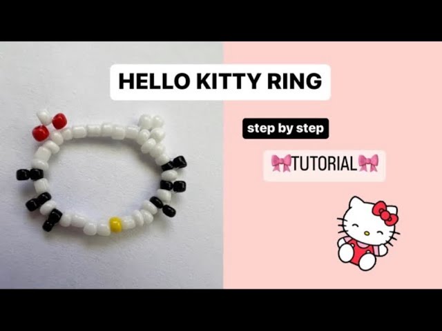 Beaded Hello Kitty Ring Tutorials, Hello Kitty, My Melody, Kuromi