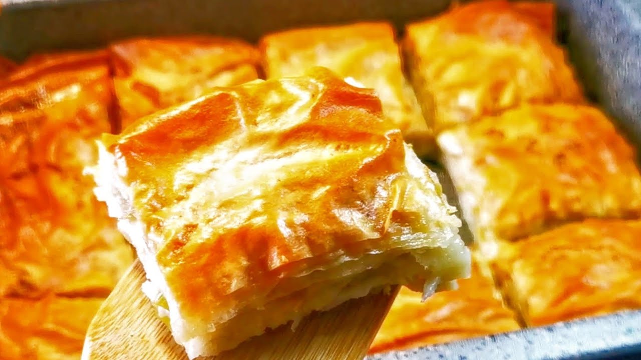 Рецепт бурека Пикантный пирог с луком-пореем и фетой