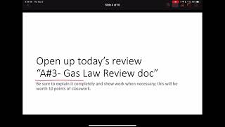 Assignment #3- test review on SOM/phase diagrams/ gas laws
