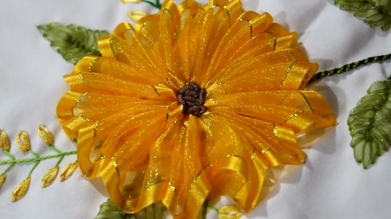 [Bordado en Listón] Servilleta - Parte 2