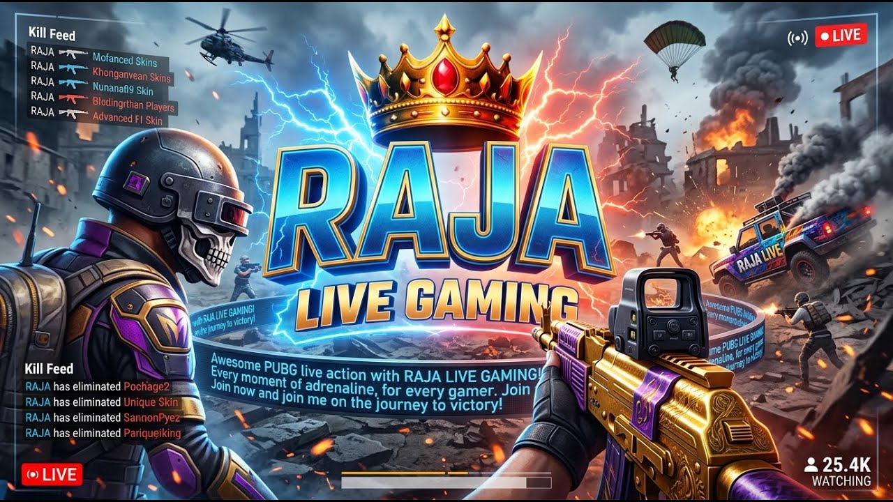 FIRST LIVE STREAM WITH FACECAM/RAJA LIVE GAMING PUBG MOBLE