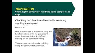 1 5 2 5 2 PP   Checking the direction of handrails using compass and map