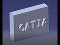 How to make 3d text in Catia