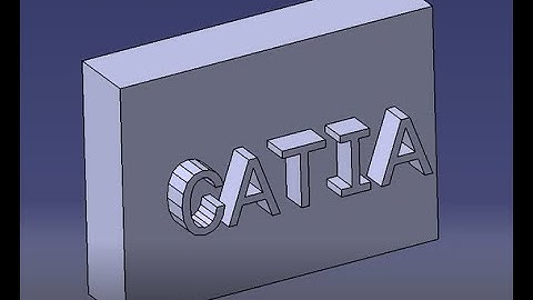 How to make 3d text in Catia