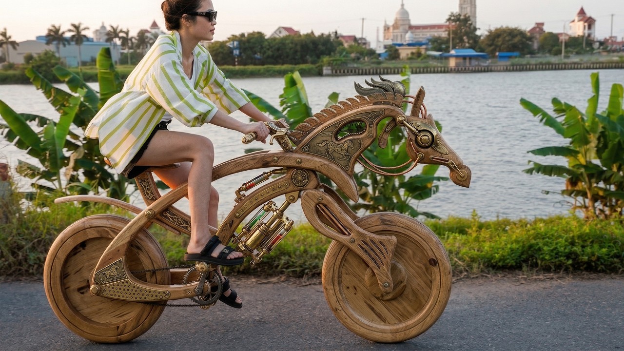 Woodworking Family Ep 1: Building a Wooden Horse-shaped bicycle