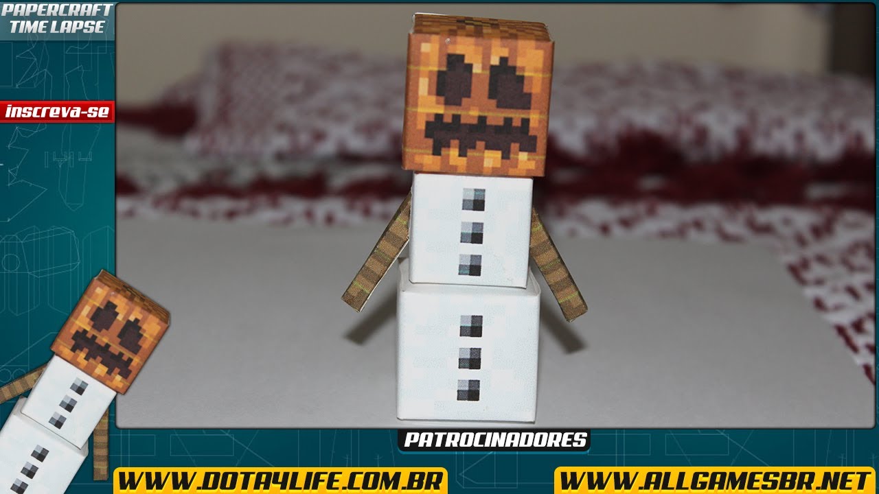 3simple Minecraft Papercraft Mini Snow Man Aanotherdayy