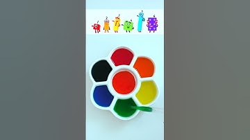 Guess the Mixed Colors of Numberblocks 1 to 6 #satisfying #colormixing #alphabetlore #numberblocks