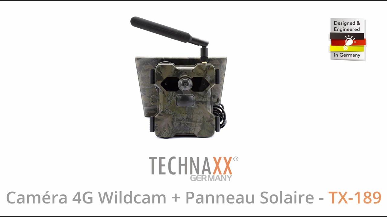 TECHNAXX CAMÉRA 4G WILDCAM + PANNEAU SOLAIRE TX-189 (French) - YouTube