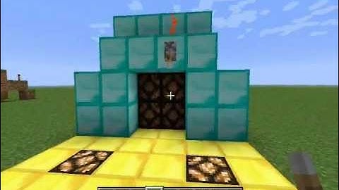 Minecraft Tutorial : Easy 2x2 Piston Door with Redstone Lamps!