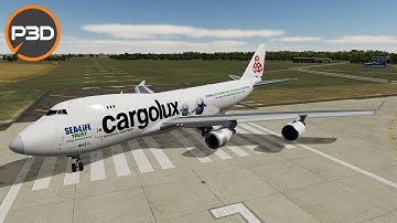 P3Dv5 - Cargolux PMDG 747 | Budapest - Luxemburg