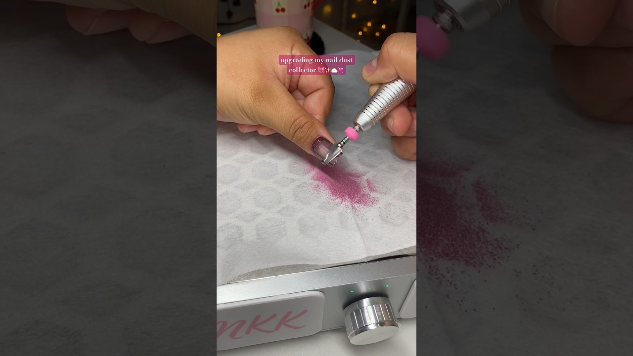 nail dust collector 💕 | diy nails at home 