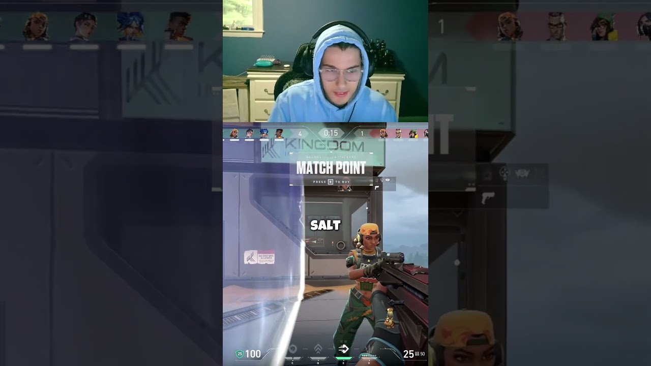 He was eating salt and what? 