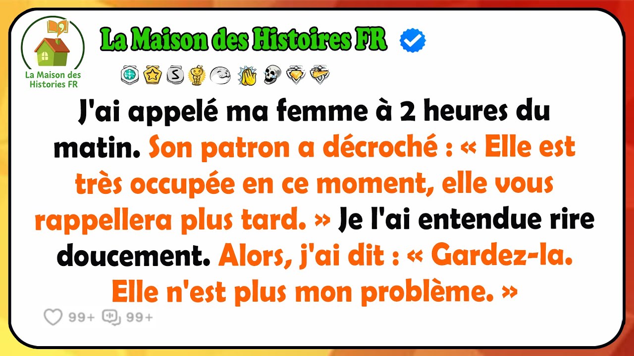 Elle N'est Pas Rentrée À 2h. Je L'ai Appelée, Et Cet Appel A Mis Fin À Notre Mariage.