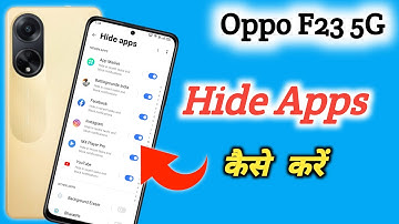 How to hide apps in Oppo f23 / Oppo f23 app hide/app hide setting