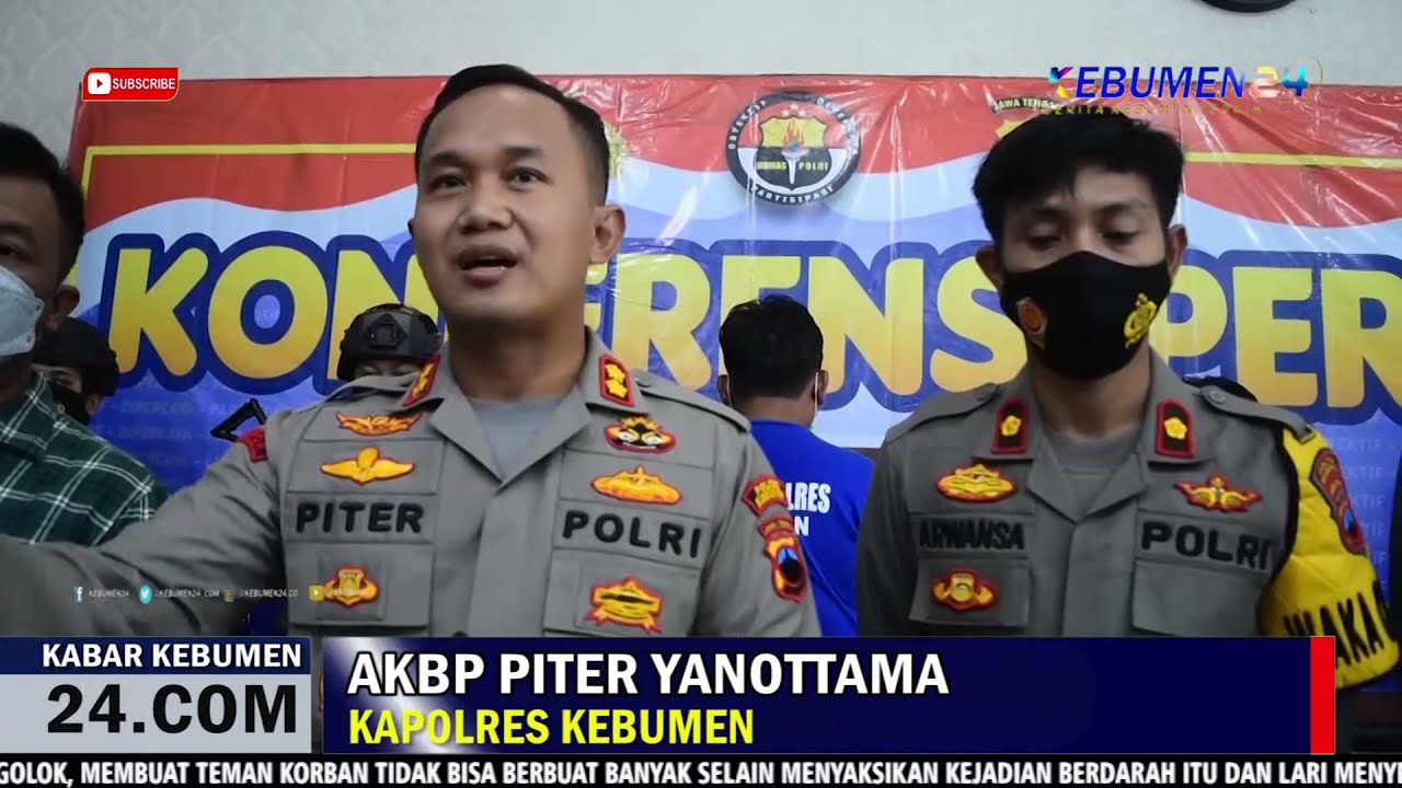 POLRES KEBUMEN UNGKAP KASUS PEMBUNUHAN DI KOTAWINANGUN