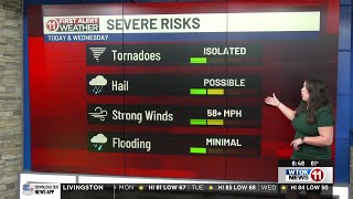 Low end risk for severe weather this afternoon & evening... Tori Alvarado's First Alert Weather F...