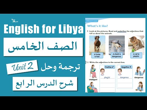 الوحدة الثانية الدرس الرابع صف خامس What S It Like