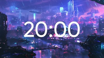 20 Minute Cyberpunk Timer 💪 Extended Focus in Neo Tokyo