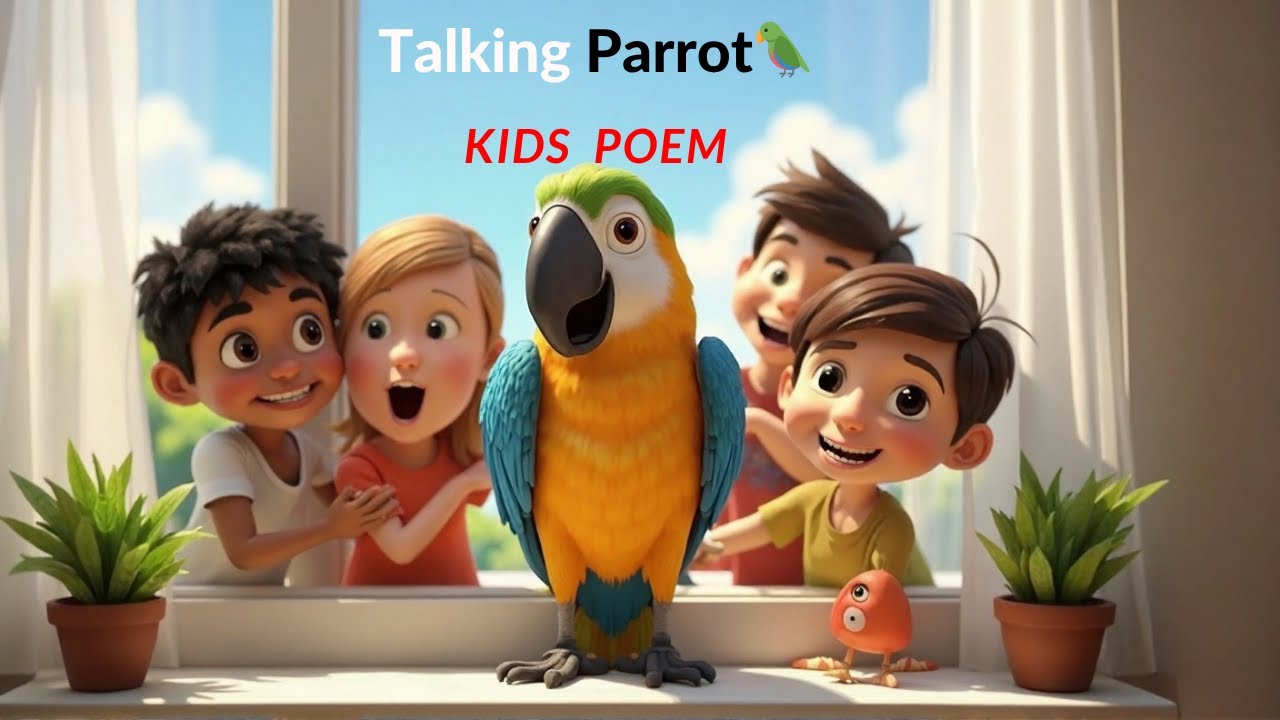 Talking Parrot Rhymes for Kids  | Funny Animal Poems & Songs | Learn with Laughter! - Toon zone