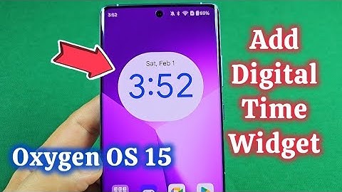 How to add digital time widget on home screen OnePlus phone Android 15