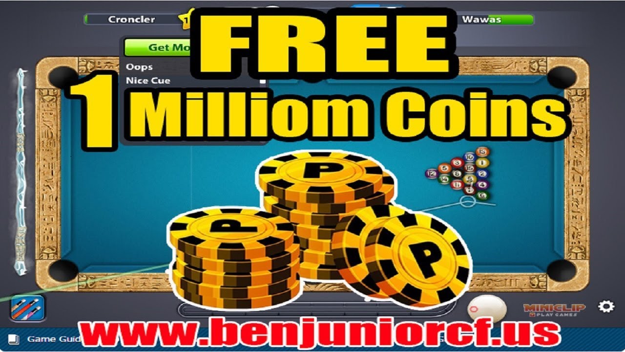 How to Get Free 1 Million Miniclip 8 Ball Pool Coins - 