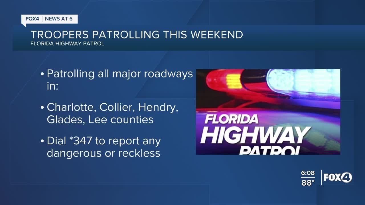 Florida Highway Patrol DUI enforcement detail this weekend