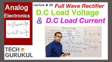 Full Wave Rectifier (DC Load Voltage & DC Load Current) | TECH GURUKUL By Dinesh Arya