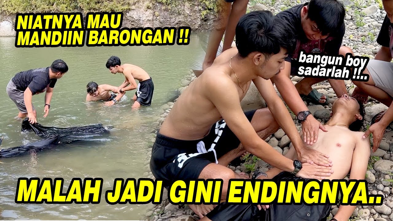 HAMPIR AJA BOY GAK SELAMAT !! Niatnya mandiin barongan malah begini jadinya..