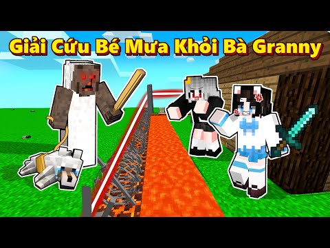 Mèo Simmy Thử Thách Xây "NHÀ SIÊU AN TOÀN" Giải Cứu Bé Mưa Khỏi Bà Granny Trong Minecraft