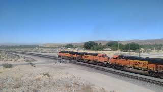 Monster WB BNSF Port Stack Train At Hodge Ca! #bigbossrailfanner